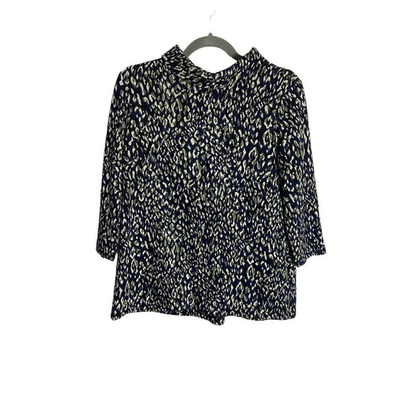 J.McLaughlin Leopard Print Knit High Neck Blouse-sz Medium - Picture 1 of 10